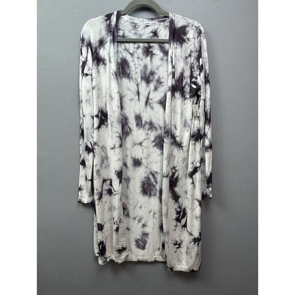 Sweet Romeo Open Front Long Cardigan Womens Small Purple TIe Dye Lightweight NEW - Picture 1 of 9
